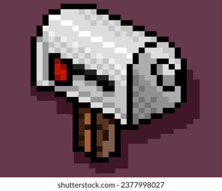 Mailbox Pixel art,Pixel art vector Correspondence Box.