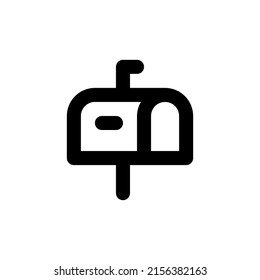 Buzón de correo, icono Cuadro de correo. Símbolo de buzón de estilo simple aislado en fondo blanco. EPS vectorial 10