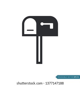 Mailbox, Post Box icon vector template
