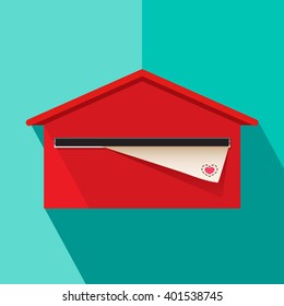 Mailbox post letter vector illustration