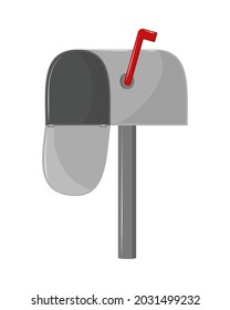 mailbox postal cartoon icon isolated