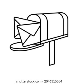 Mailbox postal icon. inbox sign. Vector illustration.