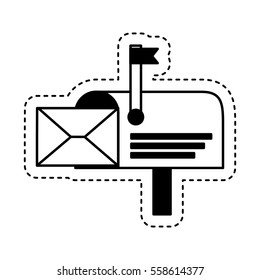 mailbox postal isolated icon vector illustration design