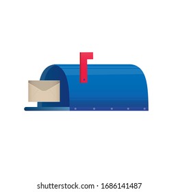 Mailbox. The receipt of the message. Vector illustration