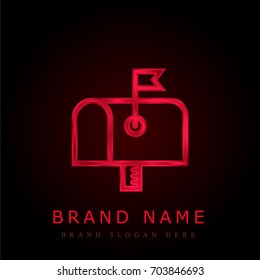 Mailbox red chromium metallic logo