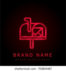 Mailbox red chromium metallic logo