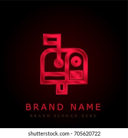Mailbox red chromium metallic logo