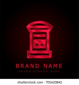 Mailbox red chromium metallic logo