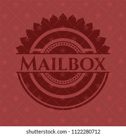 Mailbox retro style red emblem