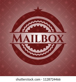 Mailbox retro style red emblem