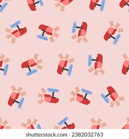Mailbox seamless pattern. Suitable for backgrounds, wallpapers, fabrics, textiles, wrapping papers, printed materials, and many more. Editable vector.