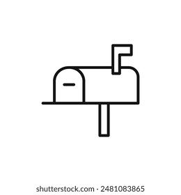 Mailbox Symbol Icon for Email Services and Postal Deliveries