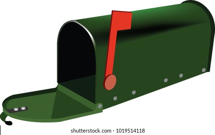mailbox type green e-mail