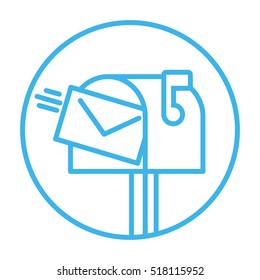 Mailbox. Vector Contour Icon.