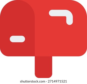 Mailbox vector design in modern style, email communication and online messaging concept, delivery illustration. Flat Icon