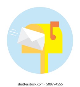 Mailbox. Vector flat icon.