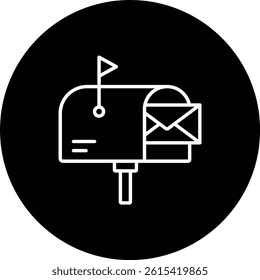 Mailbox vector icon. Can be used for printing, mobile and web applications.