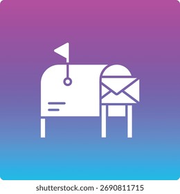 Icono de Vector de buzón. Se puede utilizar para aplicaciones de impresión, móviles y de Web.