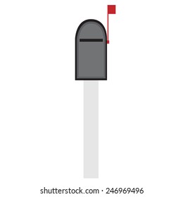 Mailbox vector icon isolated, letter box, email delivering 