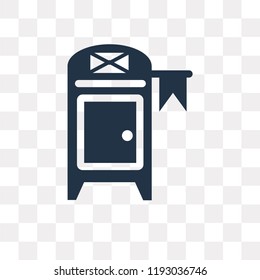 Mailbox vector icon isolated on transparent background, Mailbox transparency concept can be used web and mobile