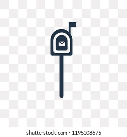 Mailbox vector icon isolated on transparent background, Mailbox transparency concept can be used web and mobile