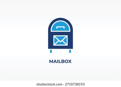 MAILBOX vector, icon or logo sign isolated symbol illustration