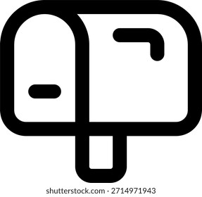 Mailbox vector icon in modern style, incoming messages and digital communication center illustration. Line Icon