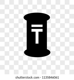 Mailbox vector icon on transparent background, Mailbox icon