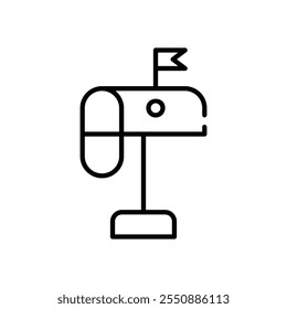 Icono de Vector de buzón ilustración de stock