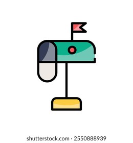 Mailbox vector icon stock illustration