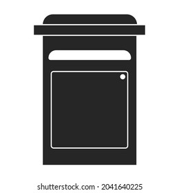 Mailbox vector icon.Black vector icon isolated on white background mailbox.