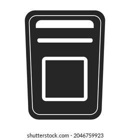 Mailbox vector icon.Black vector icon isolated on white background mailbox.
