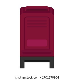 Mailbox vector icon.Cartoon vector icon isolated on white background mailbox.