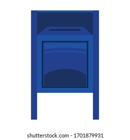 Mailbox vector icon.Cartoon vector icon isolated on white background mailbox.