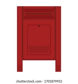 Mailbox vector icon.Cartoon vector icon isolated on white background mailbox.