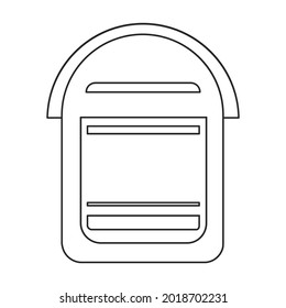 Mailbox vector icon.Outline vector icon isolated on white background mailbox.
