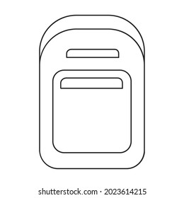 Postfach, Vektorsymbol.RahmenVektorsymbol einzeln auf weißem Hintergrund, Briefkasten.