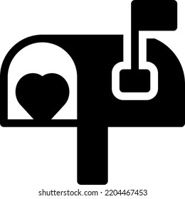 Mailbox-Vektorgrafik auf transparentem Hintergrund. Hochwertige Symbole. Glyphen Vektorsymbole für Konzept und Grafikdesign.