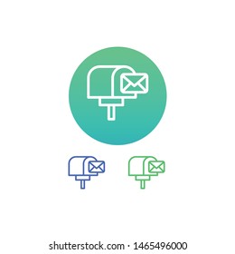 Mailbox Vector Illustration, outline icon. EPS 10