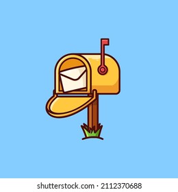 mailbox vector illustration. Suitable for stickers, icons, and others.