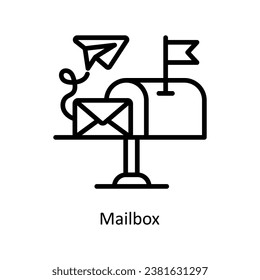Postfach-Vektorgrafik Design-Illustration. Symbol auf weißem Hintergrund EPS10-Datei 