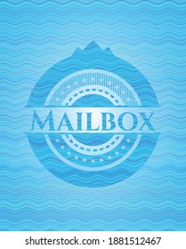 Mailbox water concept style emblem. Vector Illustration. Detailed. 