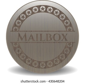 Mailbox wooden emblem. Vintage.