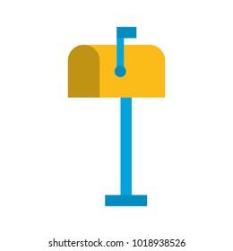 mailbox wooden isolated icon