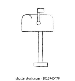 mailbox wooden isolated icon