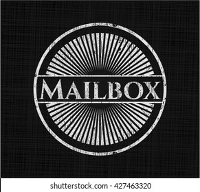 Mailbox written with chalkboard texture