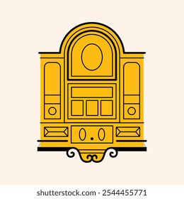 Mailboxes, Postal vintage letterboxes in various colors set. Different postboxes, mail. Postal service and communication concept. Hand drawn modern vector illustration isolated on background 