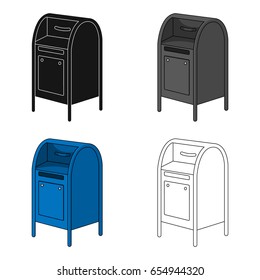 Mailbox.Mail and postman single icon in cartoon style vector symbol stock illustration web.