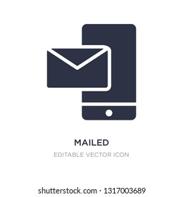 mailed icon on white background. Simple element illustration from Multimedia concept. mailed icon symbol design.