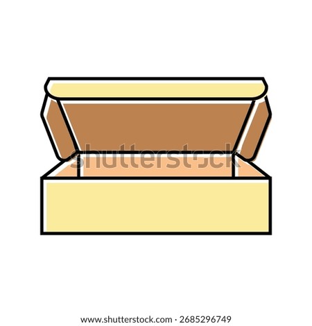 mailer box cardboard packaging color icon vector. mailer box cardboard packaging sign. isolated symbol illustration